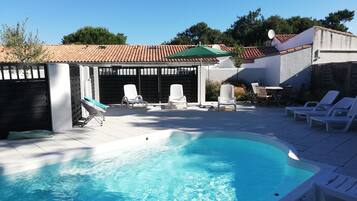 Een verwarmd zwembad