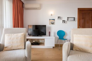 Smart TV, DVD player, books