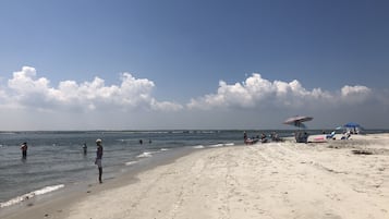 在海滩