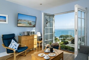TV, Netflix, DVD player, streaming services - A stunning apartment with breathtaking views, situated in a select development. (Carbis Bay)