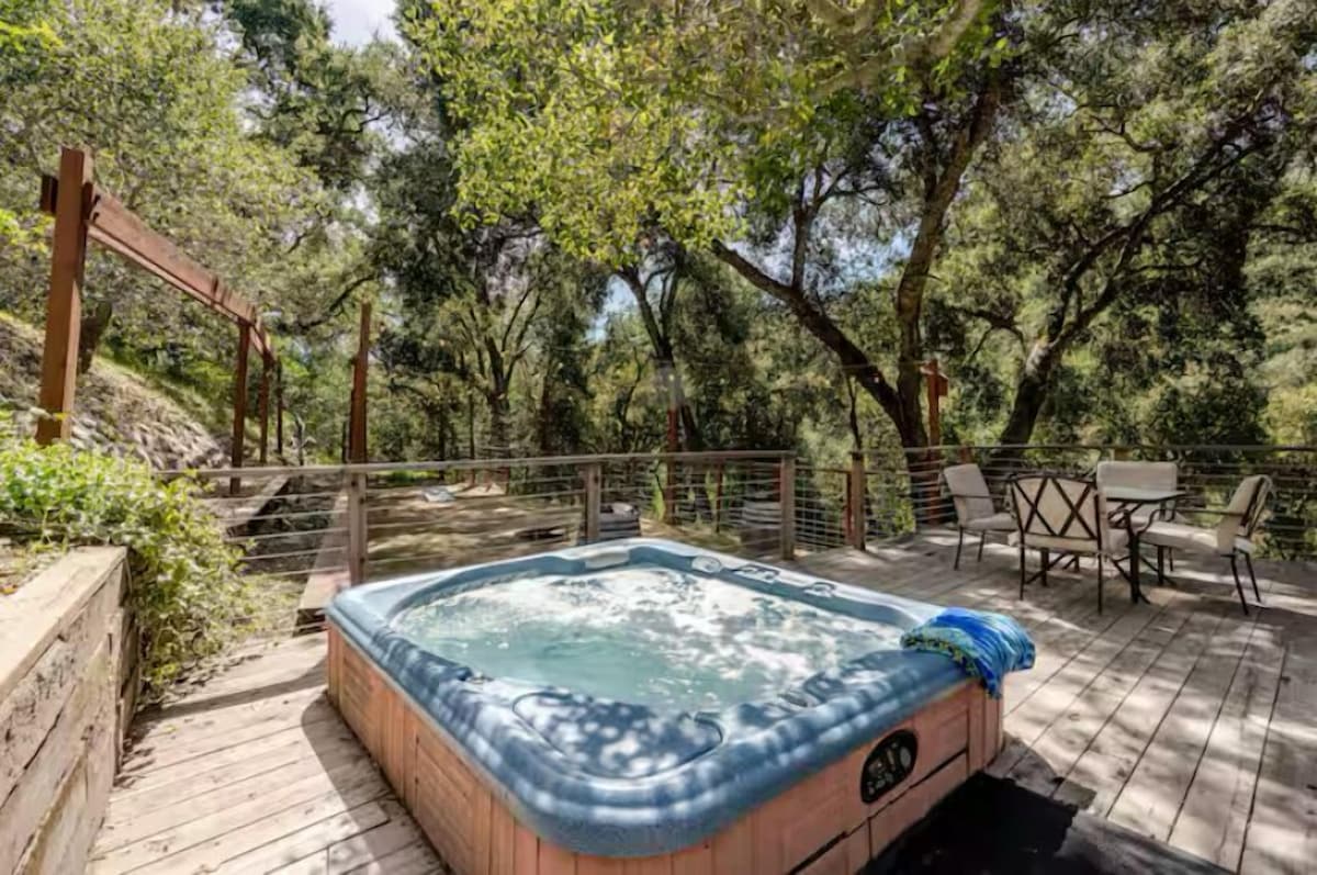 Photo 27 of New, Relax in a private HotbTub with a beautiful deck surrounded by Nature.