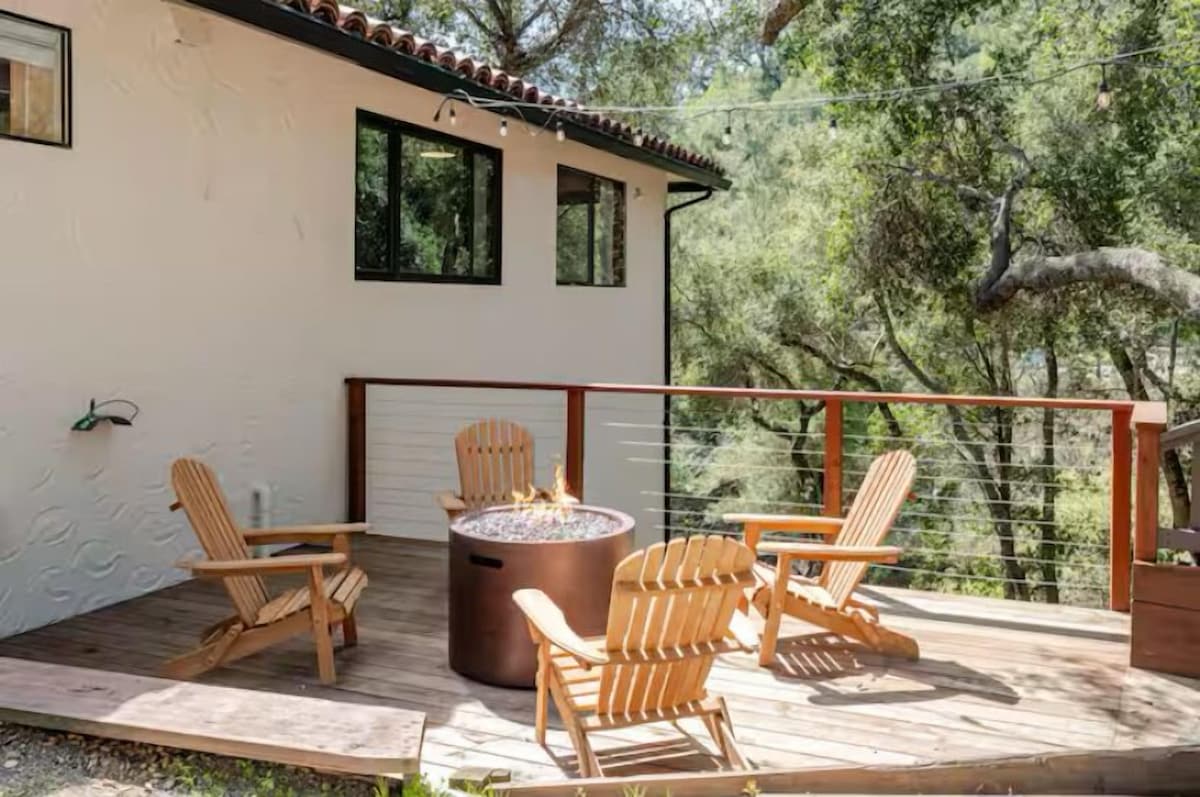 Photo 22 of New, Relax in a private HotbTub with a beautiful deck surrounded by Nature.