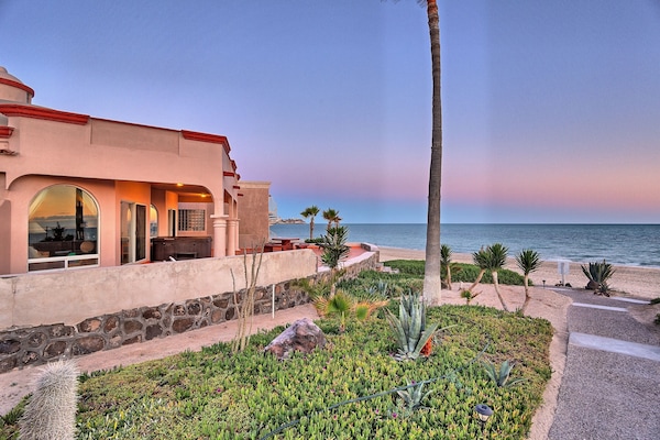 From the Side looking East you can see the beach in front