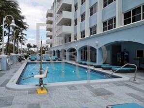 A heated pool