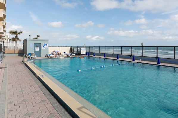 A heated pool