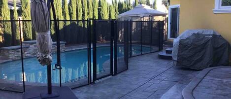 A heated pool