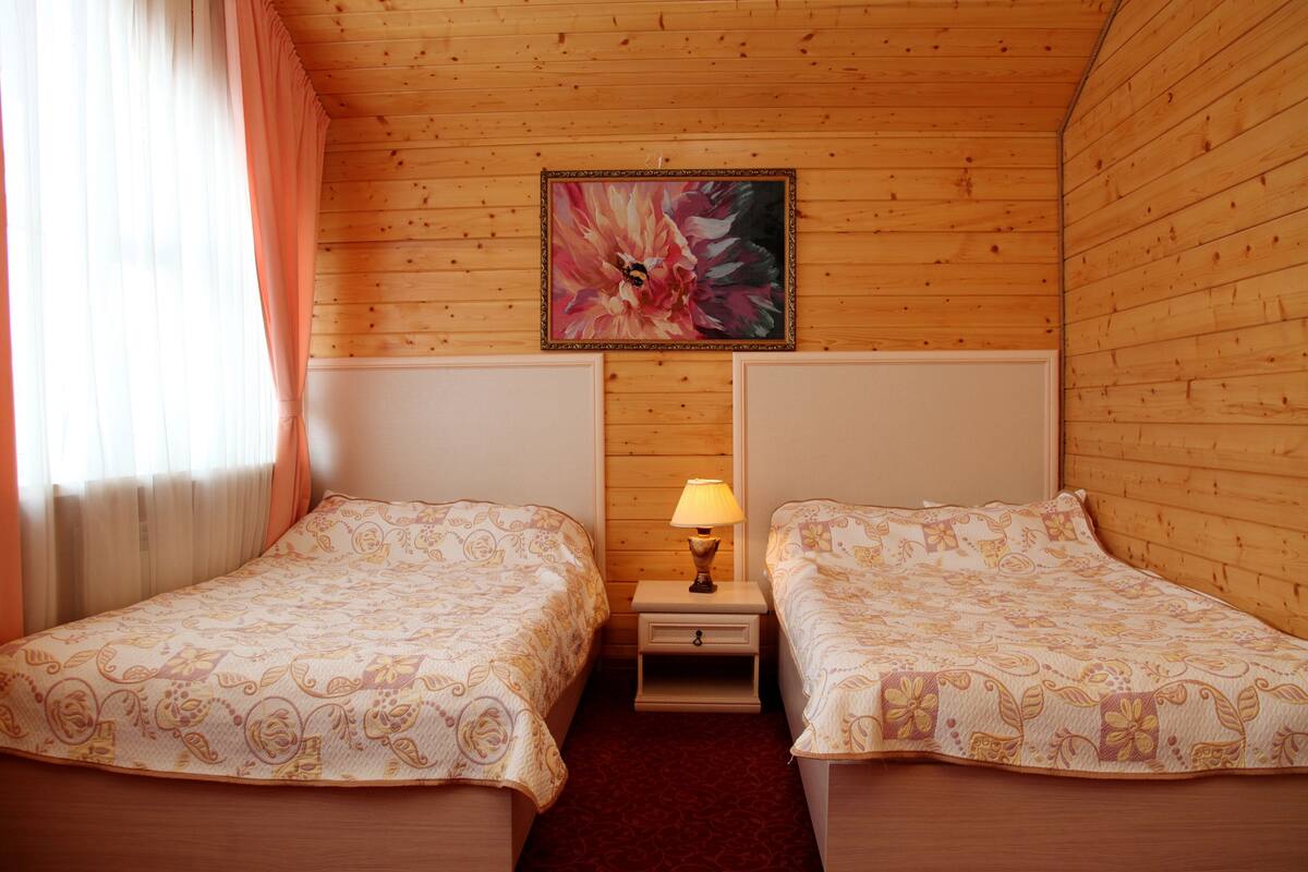 Camera Standard con 2 letti singoli (Wooden Cottage) | 1 camera, minibar, una scrivania, ferro/asse da stiro
