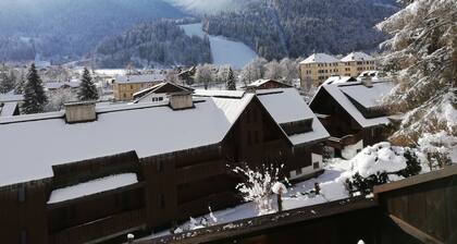 90sqm apartment with garden and Monte Lussari view.