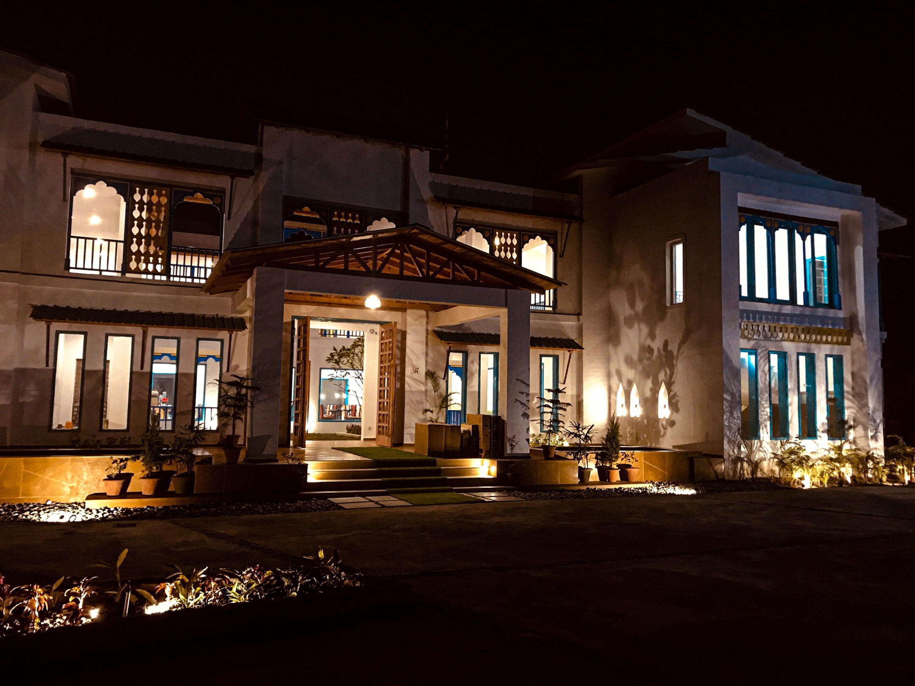 Front of property – evening/night