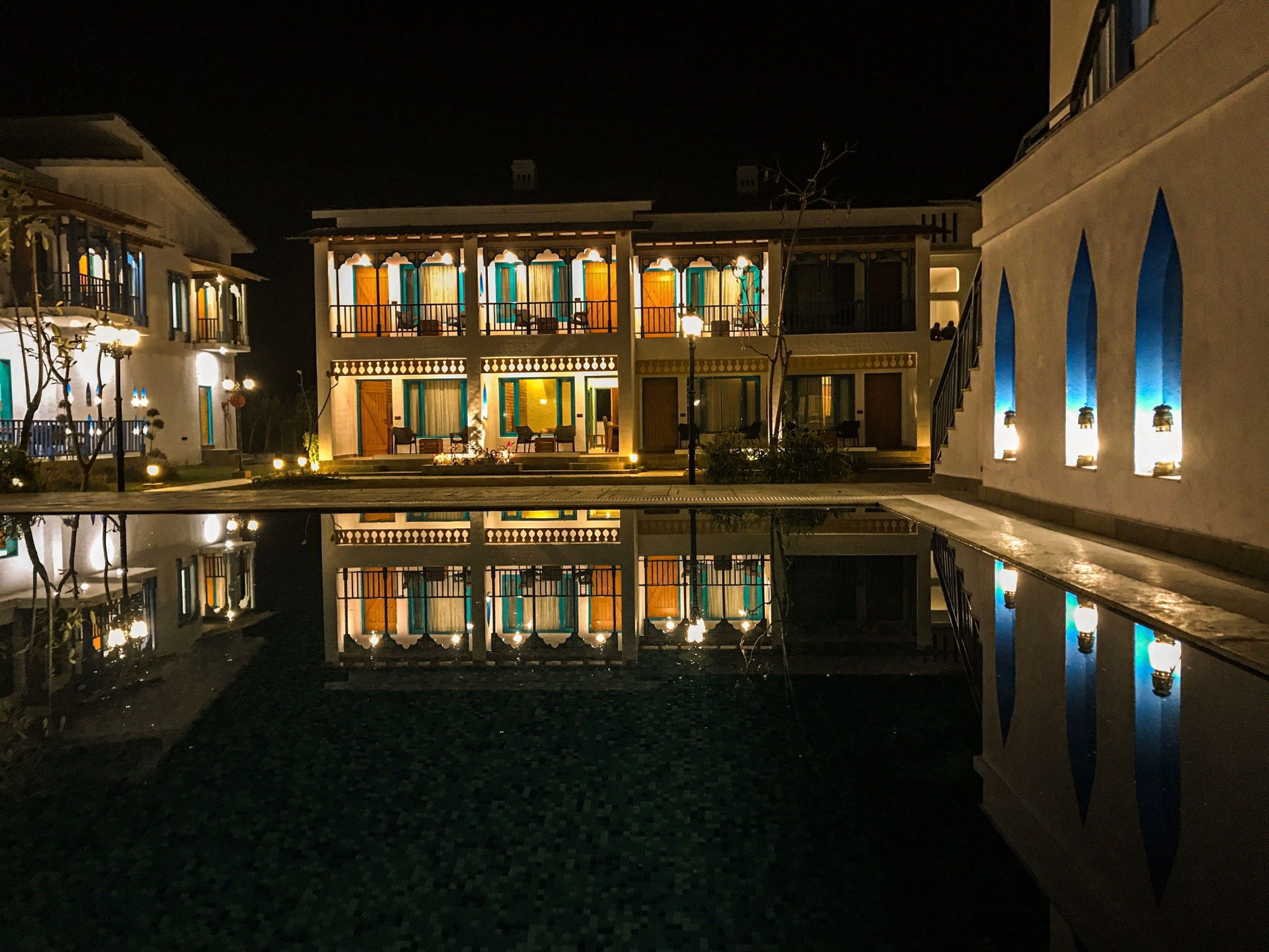 Front of property – evening/night