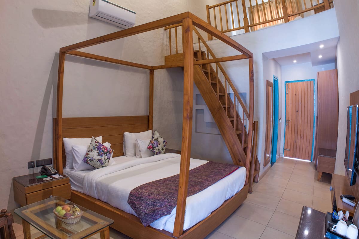 Basic Duplex, 2 Bedrooms, Garden View | 1 bilik tidur, peralatan tempat tidur premium, tilam berlapik