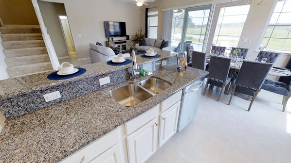 Stovetop, dishwasher, cookware/dishes/utensils - Aco7984ha - Golden Palms Resort - 8 Bed 7 Baths House (Kissimmee)