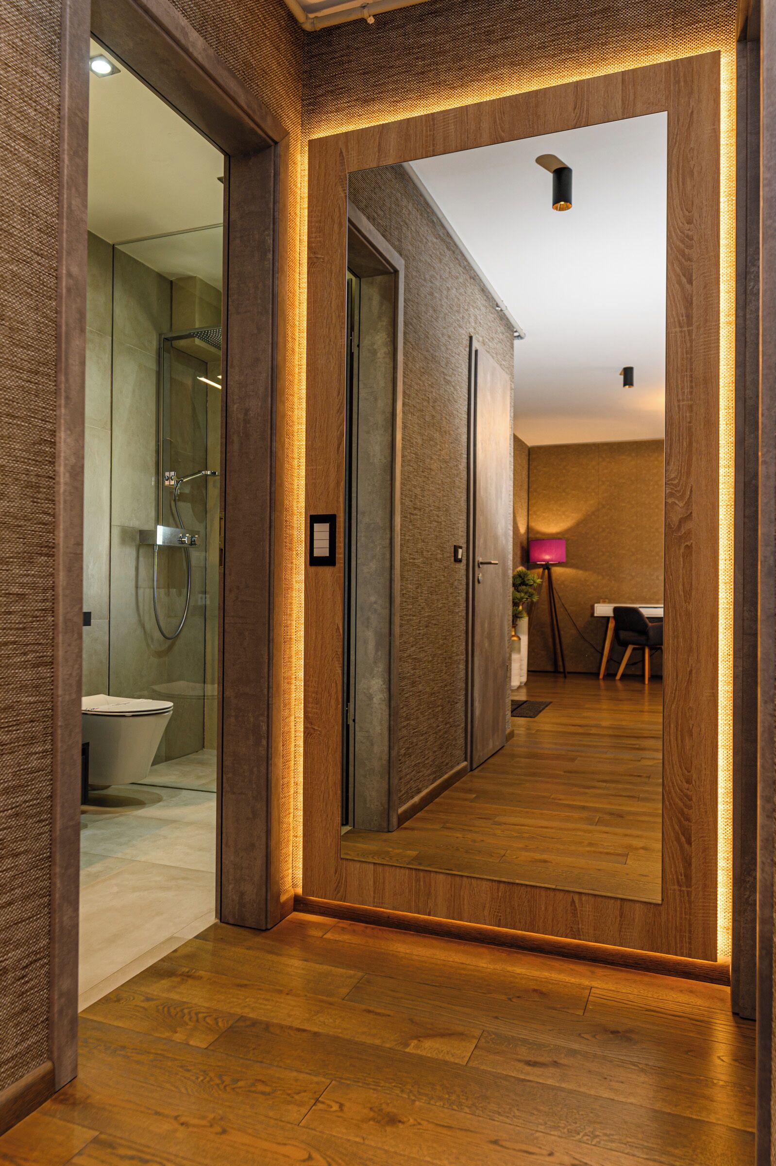 Superior Apartment | Living area | 120-inch flat-screen TV with cable channels, Smart TV, heated floors