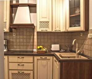 Superior-Apartment, 1 Schlafzimmer | Eigene Küche | Kühlschrank, Mikrowelle, Herdplatte, Geschirrspüler