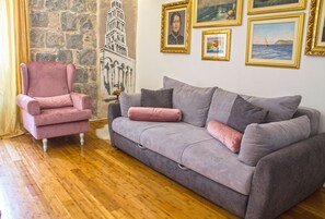 Superior-Apartment, 1 Schlafzimmer | Wohnzimmer | Flachbildfernseher, DVD-Player