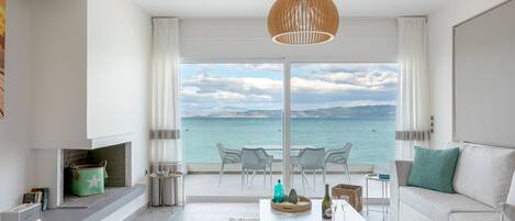 Luxury Suite, Sea View (Tyche) | Beach | Private beach, sun loungers, beach umbrellas, beach towels