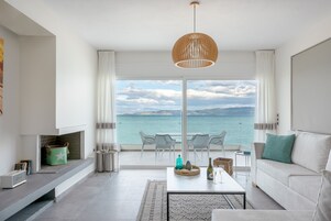 Luxury Suite, Sea View (Tyche) | Beach | Private beach, sun loungers, beach umbrellas, beach towels