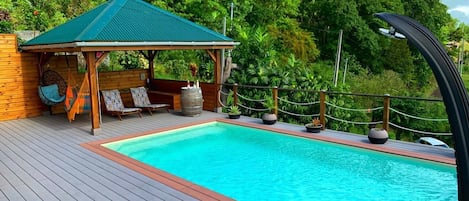 Outdoor pool, a heated pool