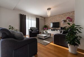 Smart TV, fireplace, video game console, DVD player - Villa San Tonini Deluxe Apartment with private heated pool (Mravince)