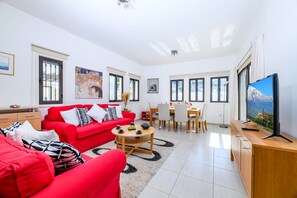 Villa, 3 Bedrooms, Private Pool | Living area | Flat-screen TV - Villa Amaryllis (Paralimni)
