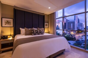 Literie de qualité supérieure, couette en duvet d'oie, minibar