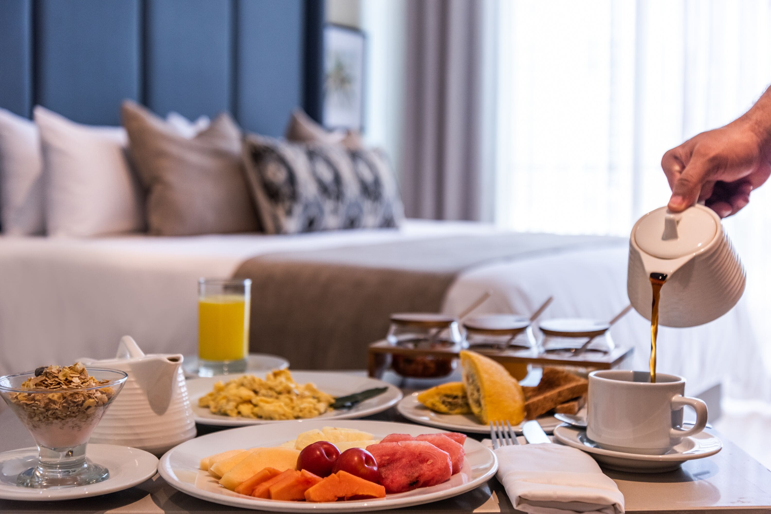 premium bedding, down duvets, minibar, in-room safe