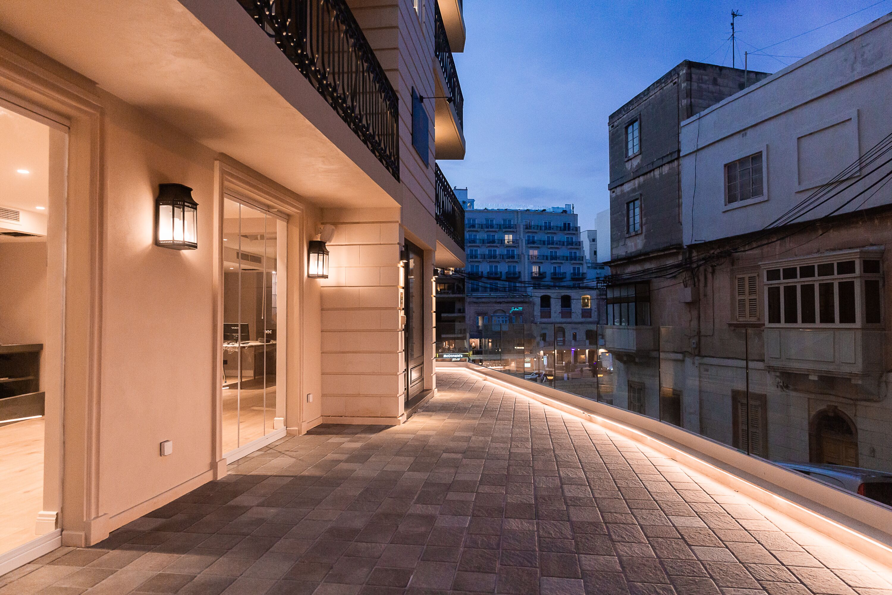 front of property – evening/night