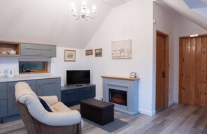 TV, fireplace, DVD player