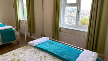 3 bedrooms, iron/ironing board, travel cot, WiFi