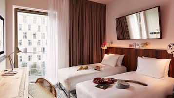 Ropa de cama de alta calidad y minibar