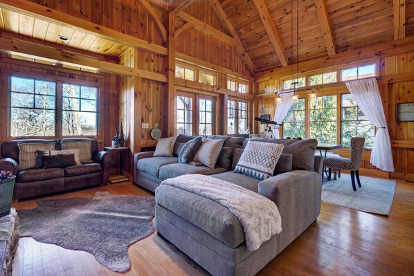 TV, fireplace, DVD player