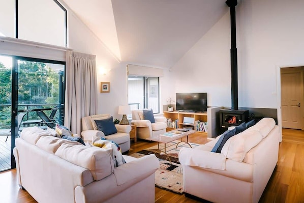 TV, fireplace, offices
