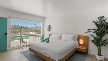 Standard Room, 1 King Bed, Pool View | Hypo-allergenic bedding, individually furnished, laptop workspace