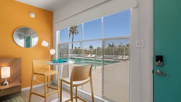 Standard Room, 1 King Bed, Pool View | Hypo-allergenic bedding, individually furnished, laptop workspace