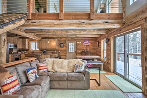 TV, fireplace, music library - Fox Farm Retreat: Hillside Telluride Home w/ Sauna (Telluride)