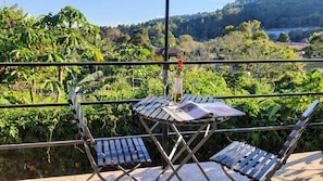 Honeymoon Cabin, 1 King Bed, Valley View, Mountainside | Terrace/patio