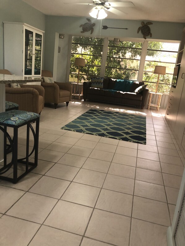 Flatskjerm-TV og bøker