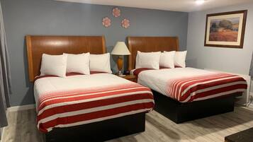 Hypo-allergenic bedding, down comforters, pillowtop beds, desk