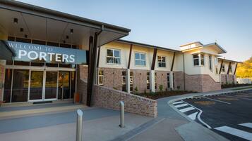 Overnatningsstedets indgangsparti