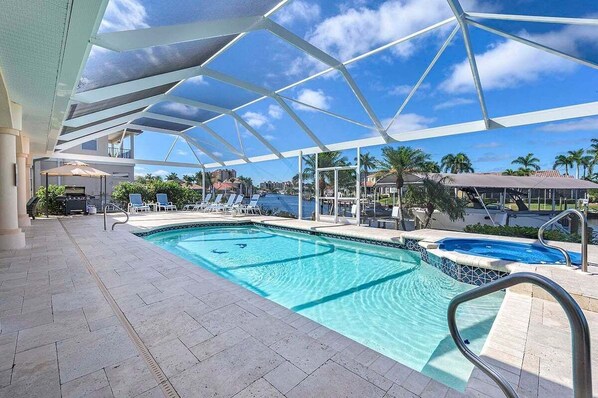 A heated pool