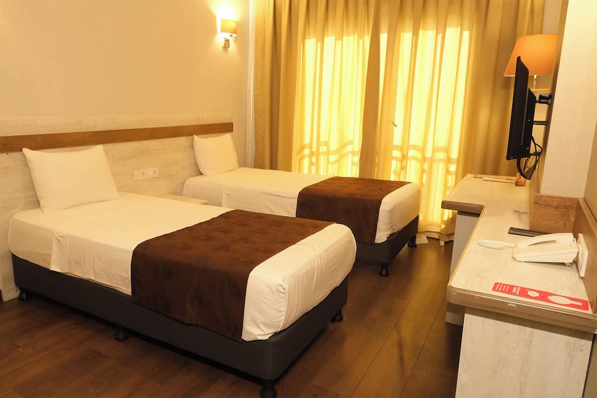 Quarto duplo standard | Roupas de cama premium, frigobar, cofres nos quartos, escrivaninha