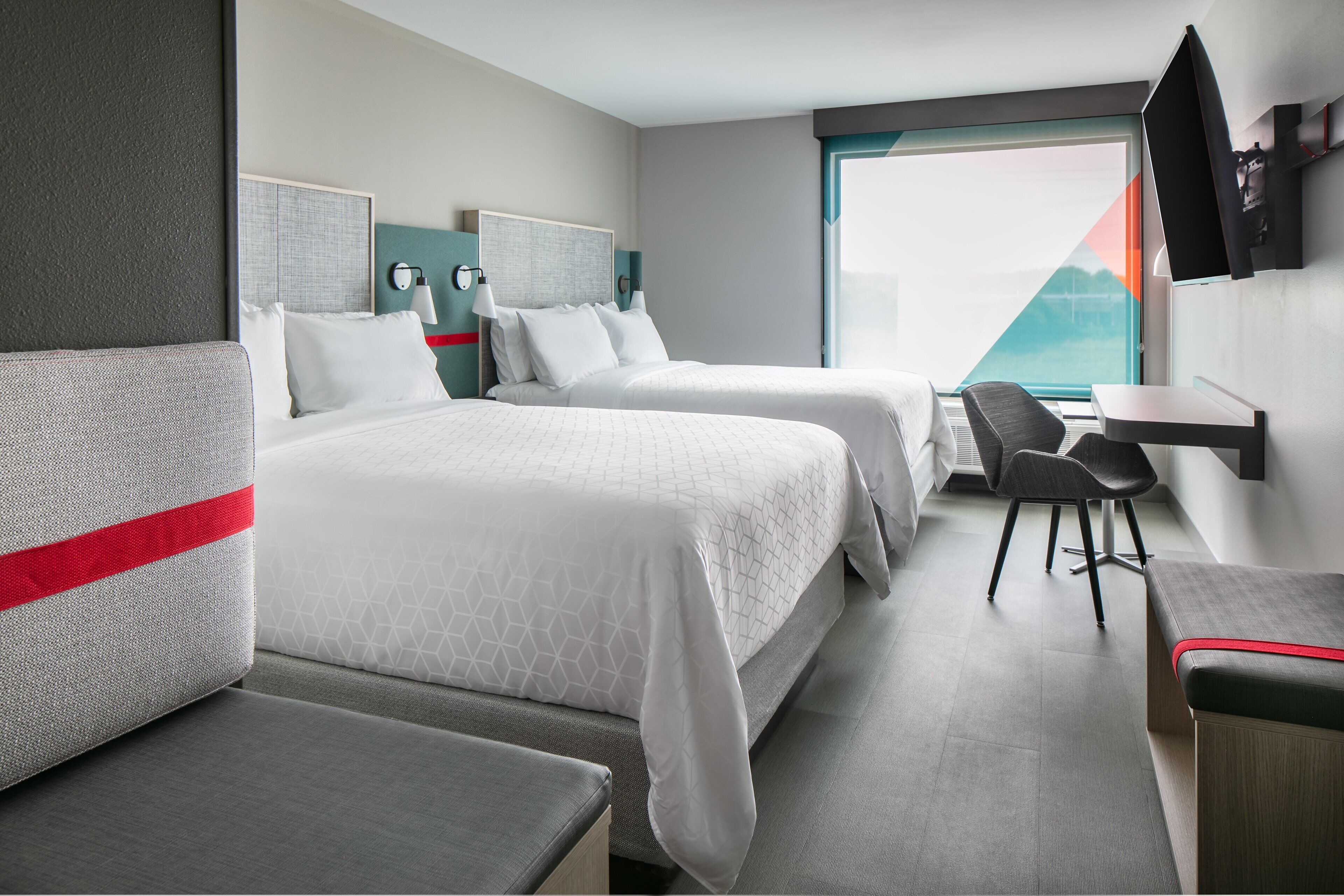 standard room, 2 queen beds | desk, laptop workspace, blackout curtains, iron/ironing board