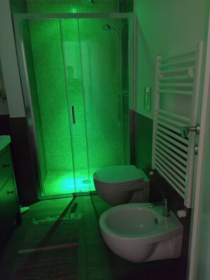 Suite estudio superior, 1 cama Queen size | Baño | Amenidades de baño gratuitas, secadora de cabello, toallas 
