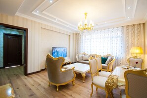 Apartment, 1 Bedroom | Living room | Flat-screen TV - Royal Residence Hotel (Tashkent)