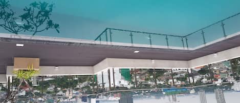 Outdoor pool, a rooftop pool