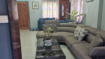 Smart TV, DVD player, music library, stereo