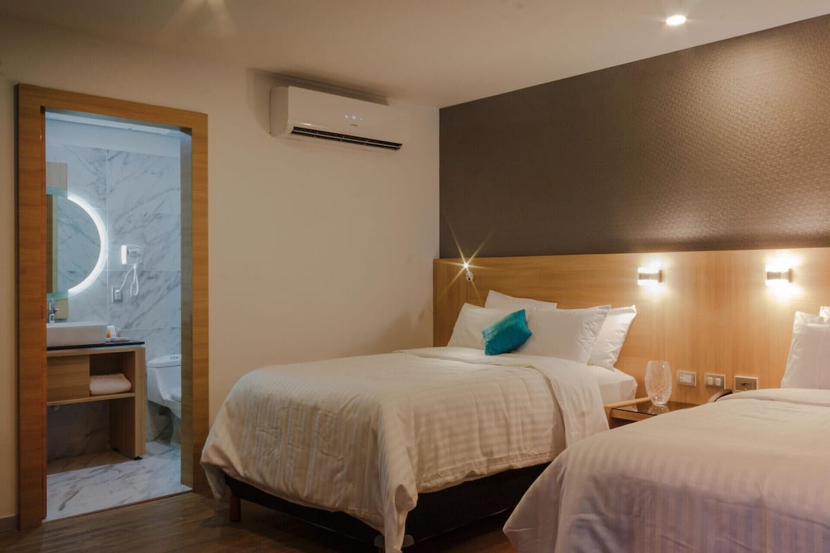 In-room safe, desk, laptop workspace, iron/ironing board