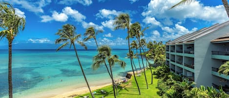 Plage, chaises longues, serviettes de plage