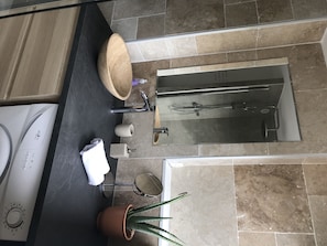 Hair dryer, towels