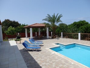 Outdoor pool - Villa with private pool and sea view (Peyia)